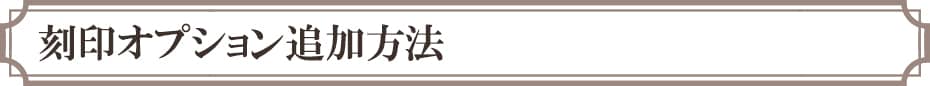 刻印オプション追加方法